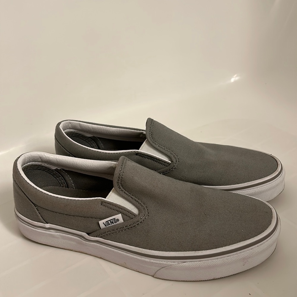Grey slip on vans
